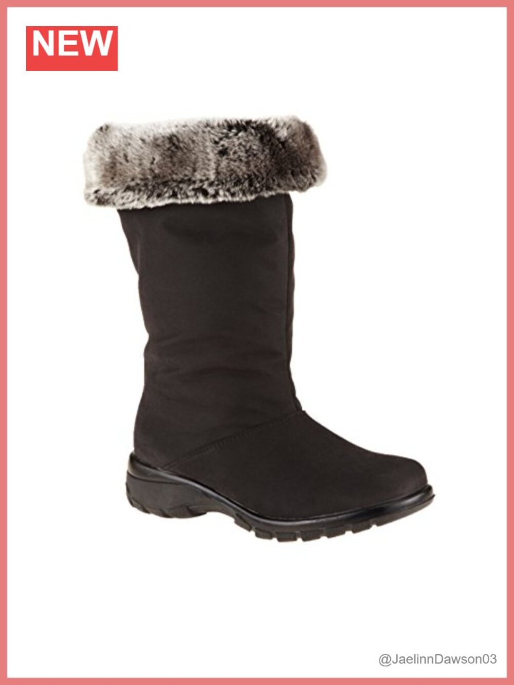 Waterproof Mid-Calf Boots Calf High Zip Leather Lined - Picture 2 of 5